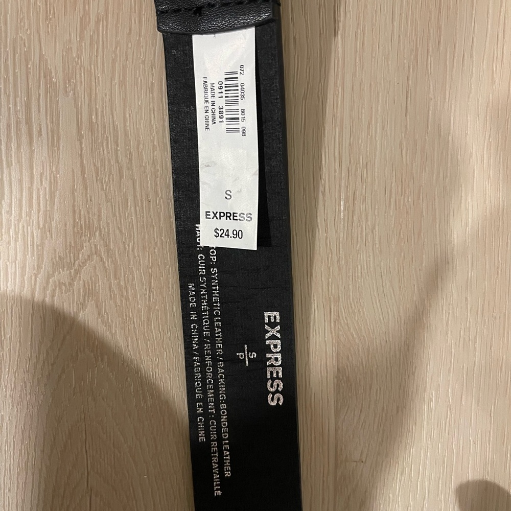 Express Black Belt with Silver